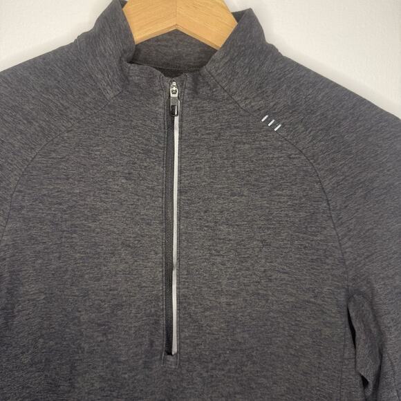 Lululemon Run Quarter Zip Pullover XS Heathered Gray Reflective Running Athletic - Picture 2 of 10